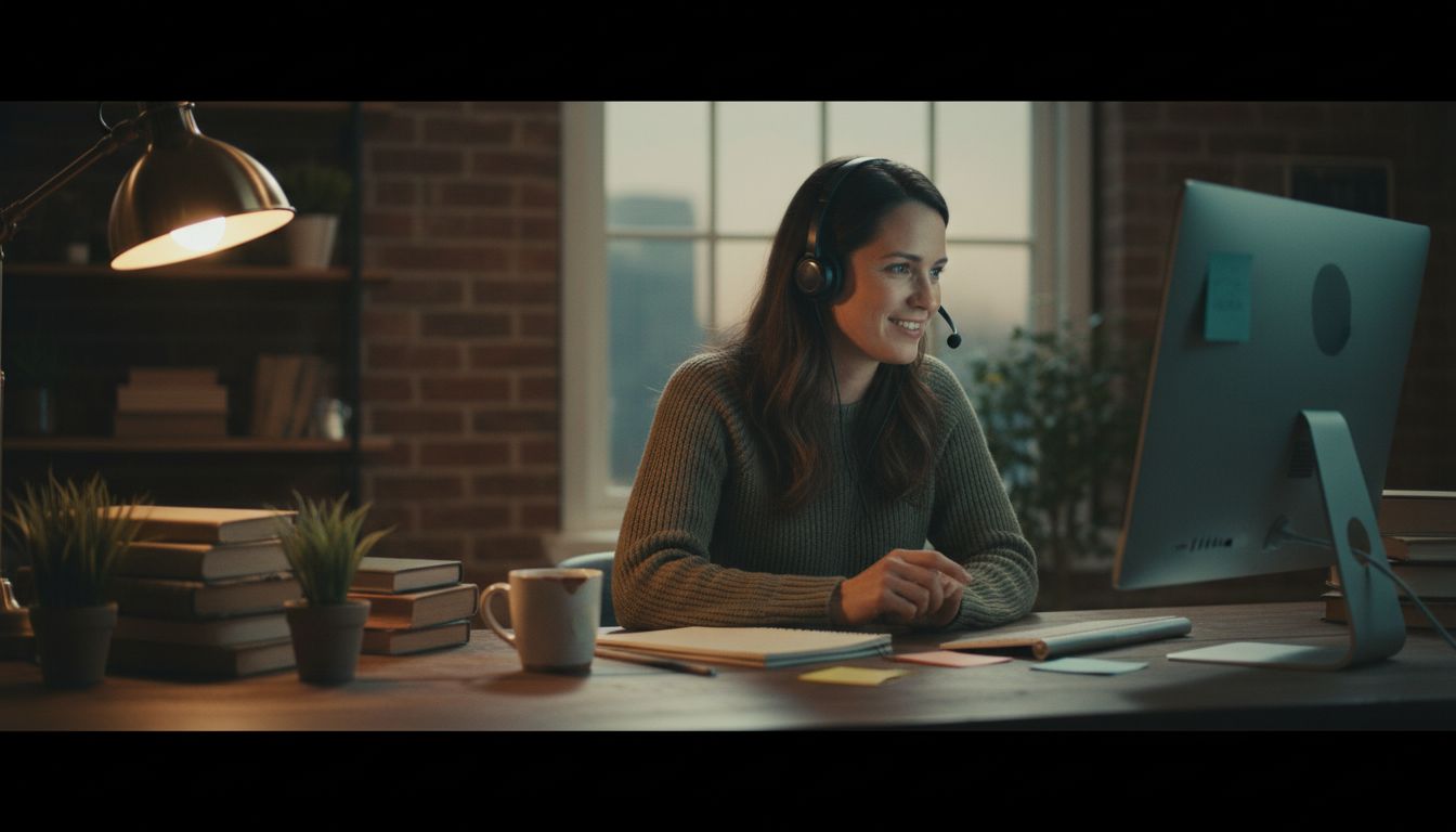 A customer success specialist helping a customer with structured content