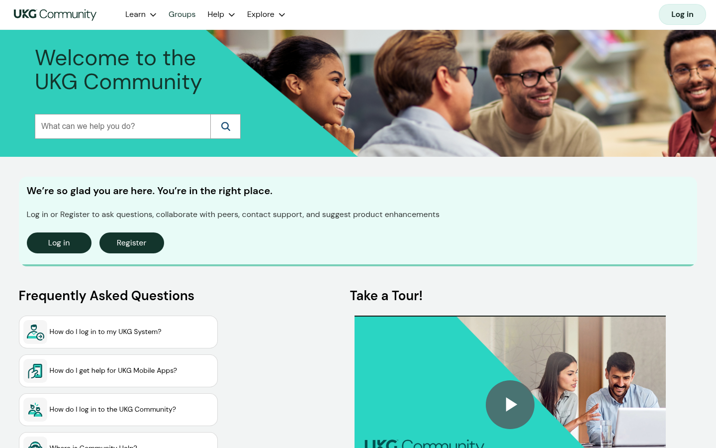 UKG Community product knowledge hub built on DiscoverCX